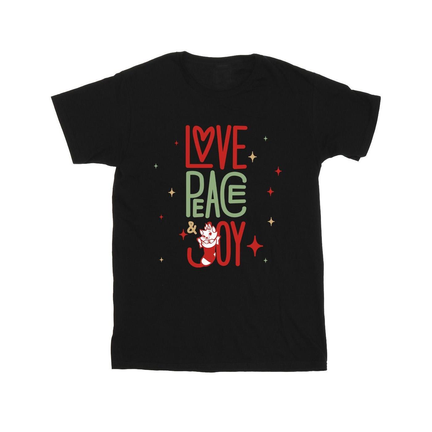 Image of The Aristocats Marie Love Peace Joy Tshirt Mädchen Schwarz 104