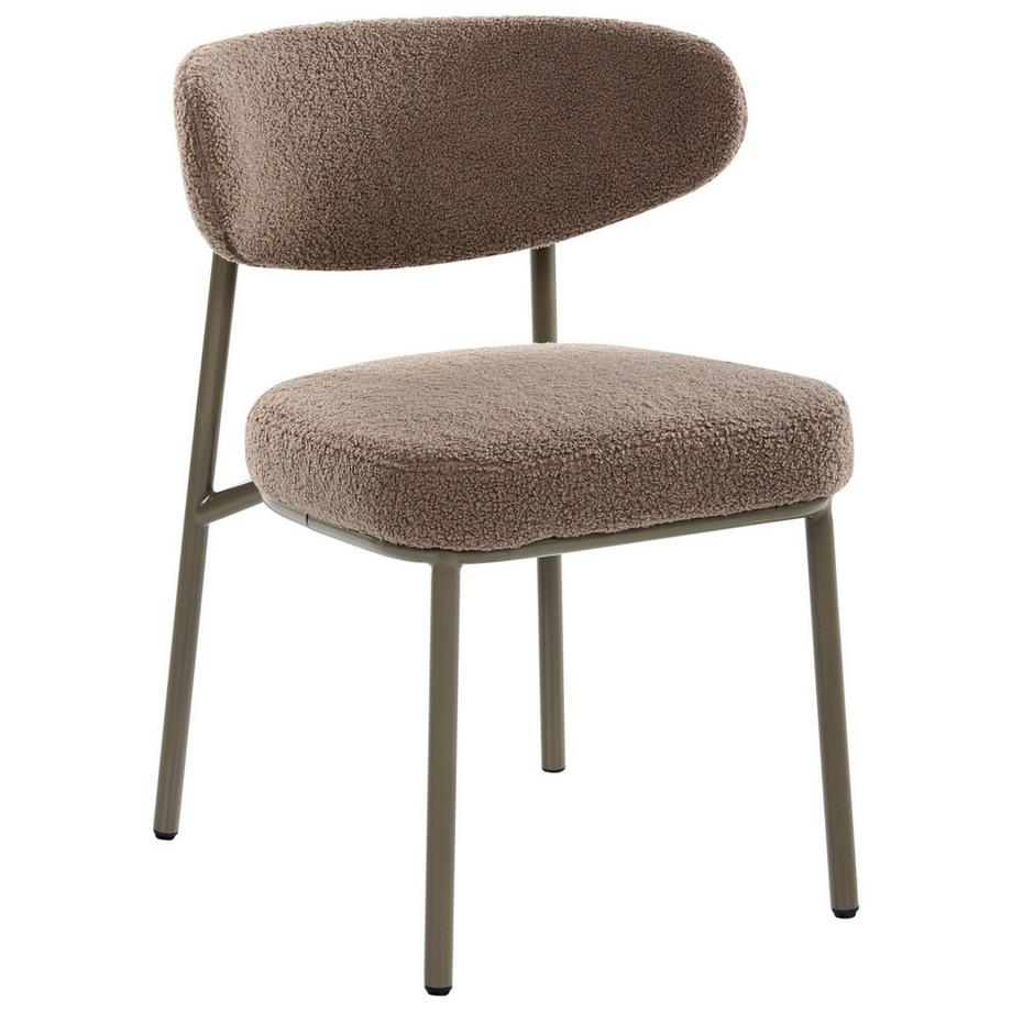 Beliani Esszimmerstuhl 2er Set aus Bouclé  UNITY  