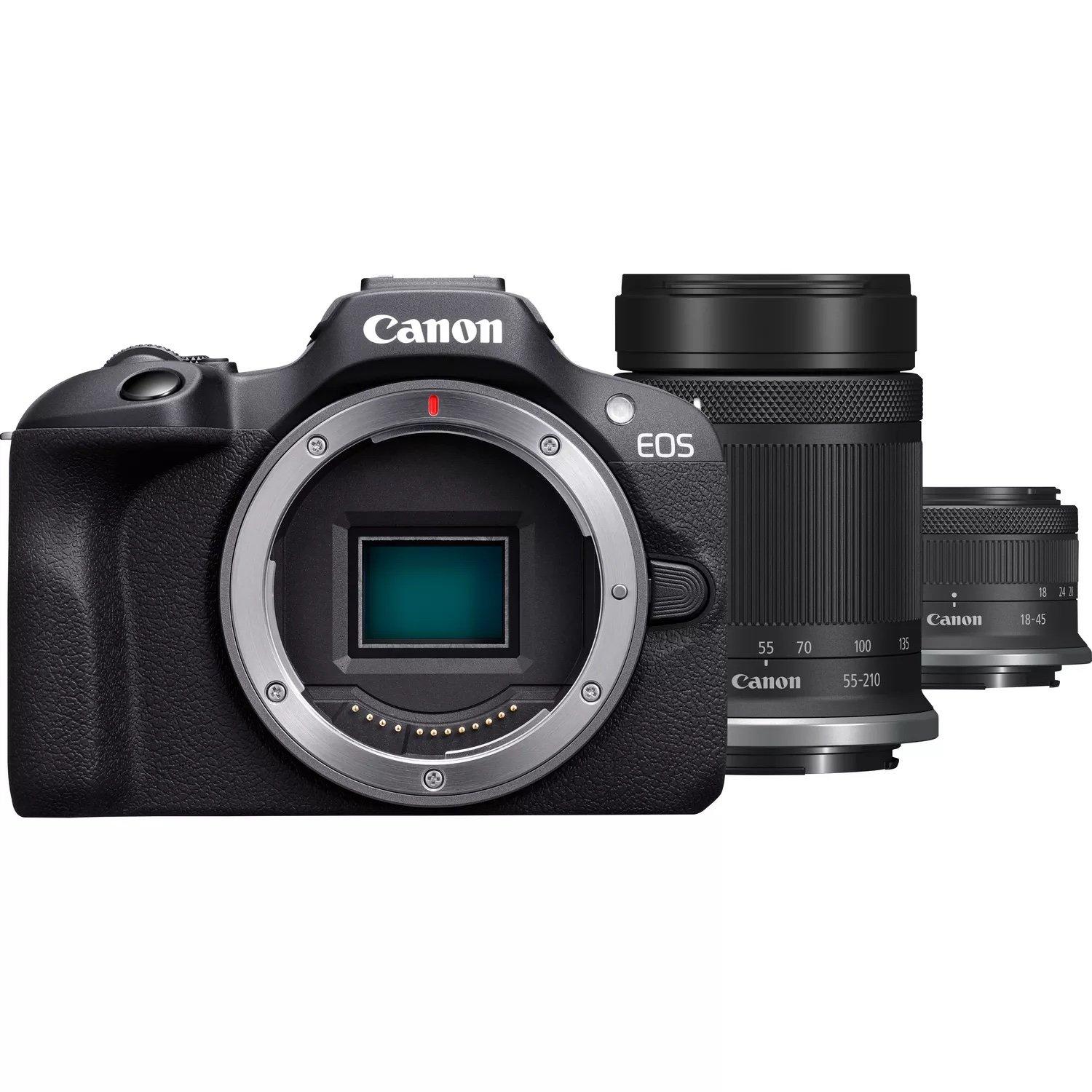 Canon  EOS R100 + RF-S 18-45mm F4.5-6.3 IS STM + RF-S 55-200mm F5-7.1 IS STM Kit 