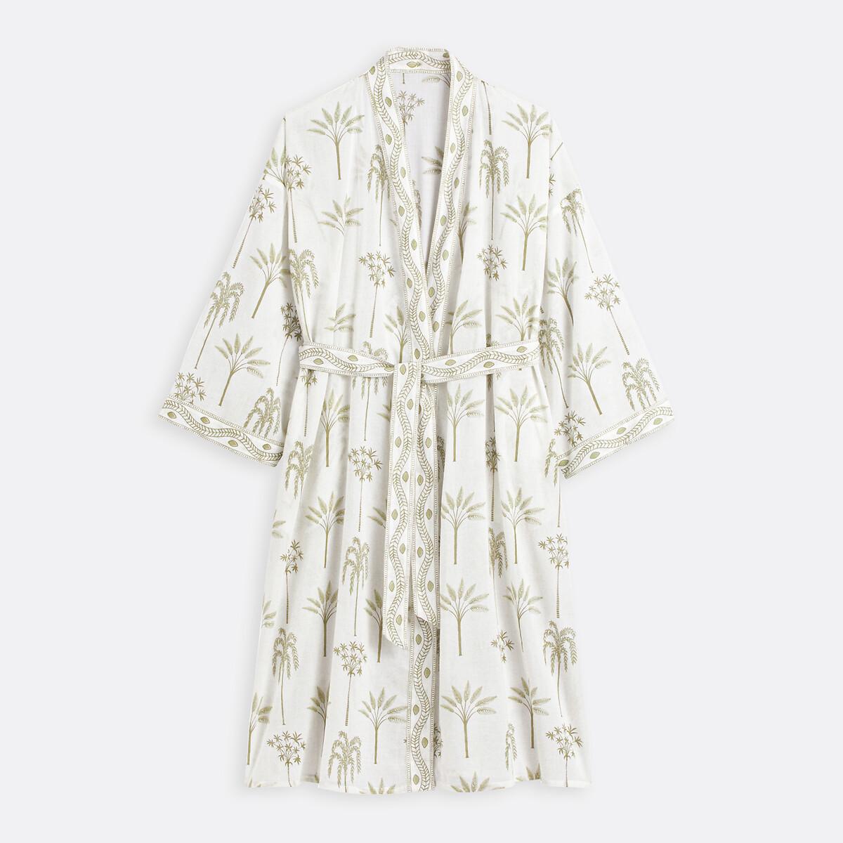 Image of Kimono-bademantel Siwa Aus Baumwoll-voile Damen Braun 38