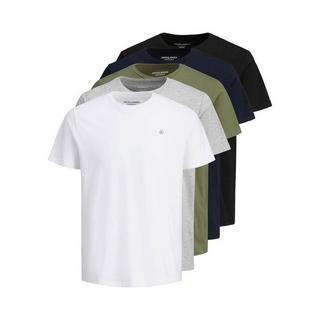 JACK & JONES  T-Shirt  5er Pack Bequem sitzend-JORJXJ 