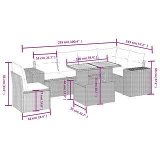 VidaXL Garten sofagarnitur poly-rattan  