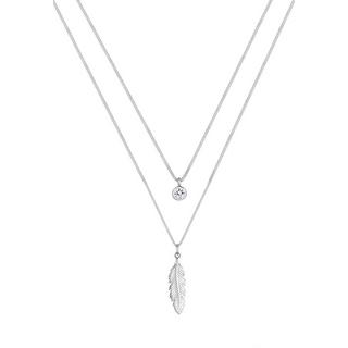 Elli  Collier Pendentif Plume Cristal 