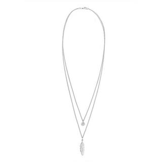 Elli  Collier Pendentif Plume Cristal 