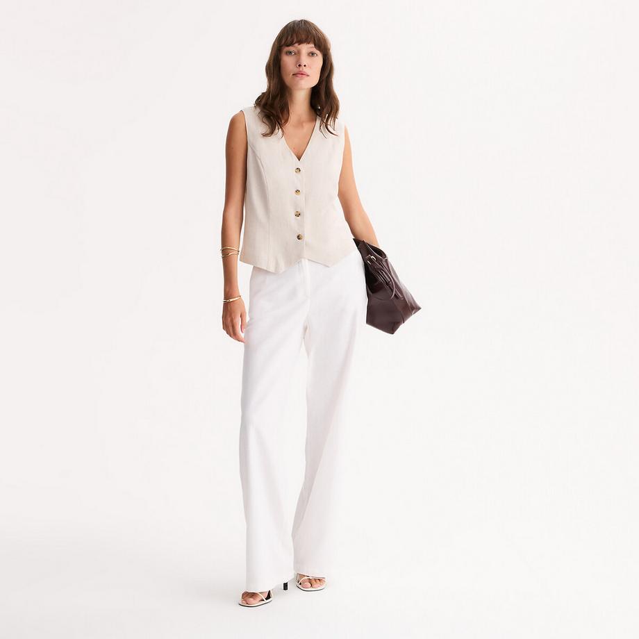 La Redoute Collections Weite Leinenmischhose  