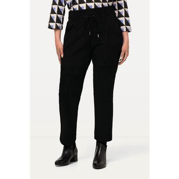 Pantalon 7/8 en similicuir, avec taille élastique et jambe ajustée