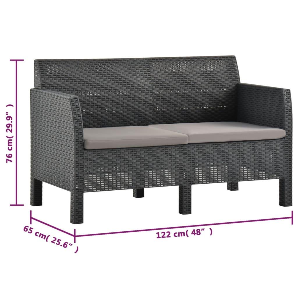 VidaXL Garten-lounge-set polypropylen  