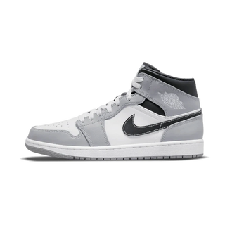 NIKE  Air Jordan 1 Mid Light Smoke  Anthracite (GS) 