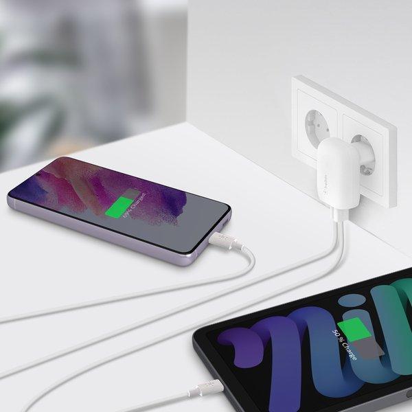 belkin  Chargeur Mural USB + USB-C 37W Belkin 