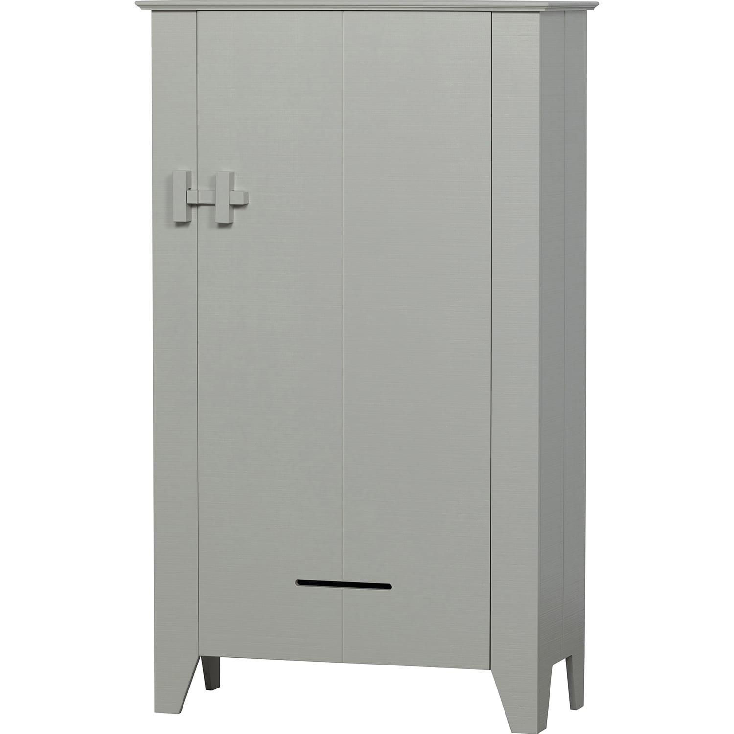 mutoni Armoire de ferme Gijs pin brouillard blanc 85x142  