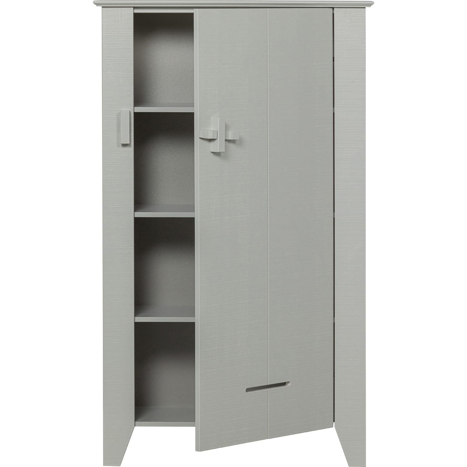 mutoni Armoire de ferme Gijs pin brouillard blanc 85x142  