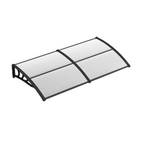 Northix 199 x 99 cm Vordach für Haustür Überdachung Haustürvordach Pultvordach Transparent  