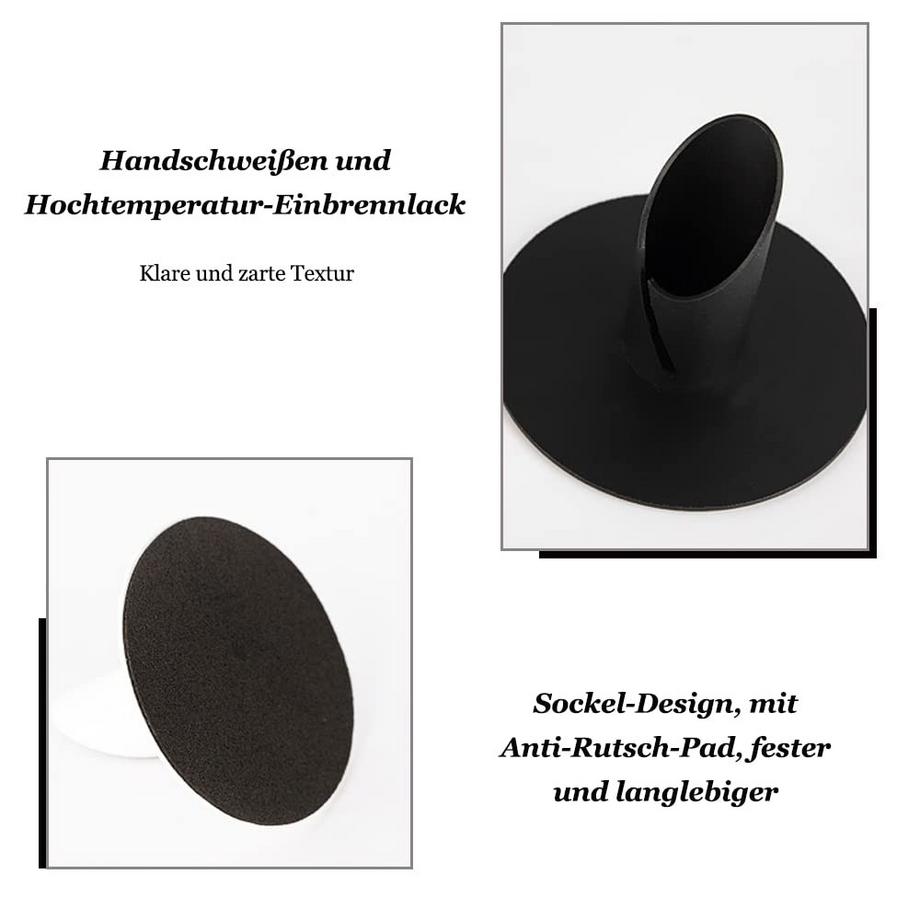 Alopini  Kerzenhalter 4 Stück, Candlelight Dinner Kerzenhalter, Ideal für Stabkerzen für Wohnzimmer und Schlafzimmer Dekoration 