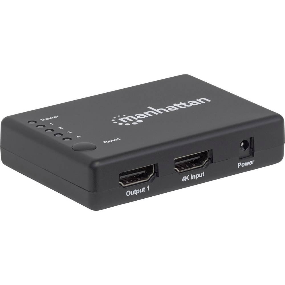 Manhattan  4K compact 4 ports répartiteur HDMI 4K@30Hz, électrique via le bloc d 