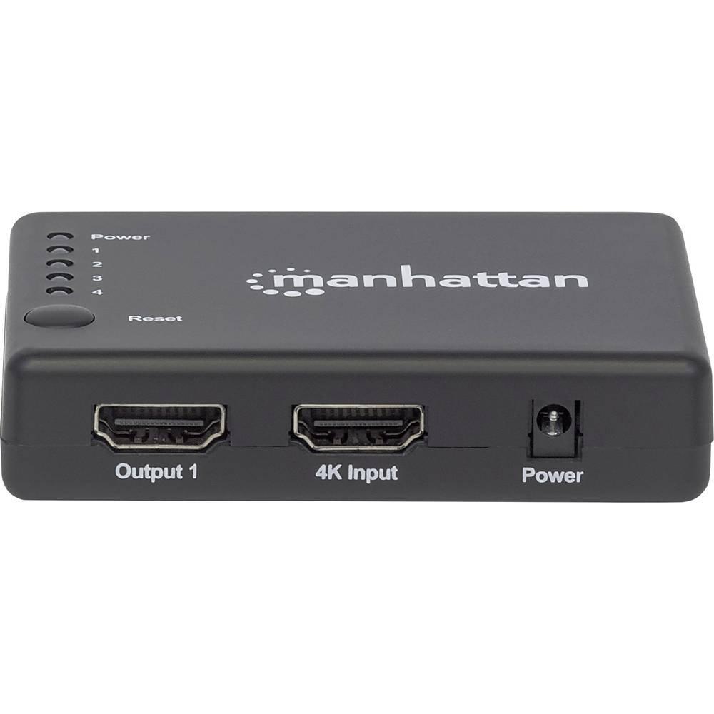 Manhattan  4K compact 4 ports répartiteur HDMI 4K@30Hz, électrique via le bloc d 