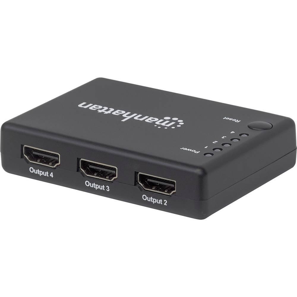 Manhattan  4K compact 4 ports répartiteur HDMI 4K@30Hz, électrique via le bloc d 