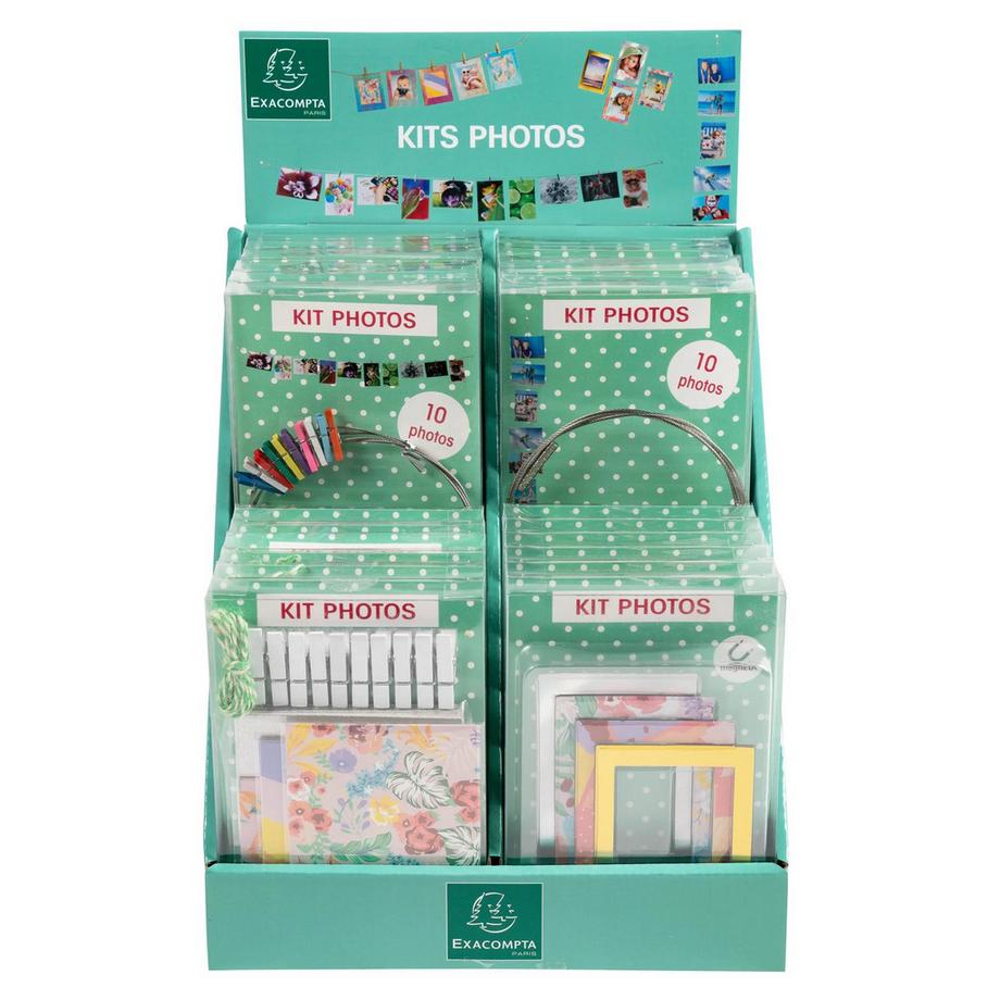 Exacompta Présentoir kits photos rempli  