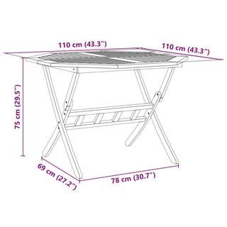 VidaXL set da pranzo da giardino Legno di acacia  