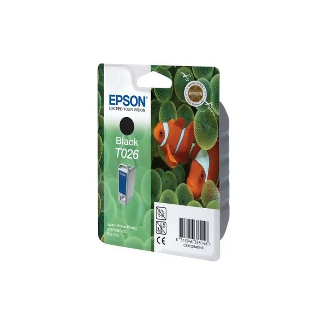Epson – Tintenpatrone schwarz T026401 Stylus Photo 810 540 Seiten, Schwarz, One Size
