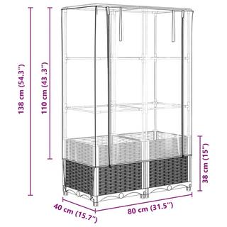 VidaXL Jardinière surélevée polypropylène  