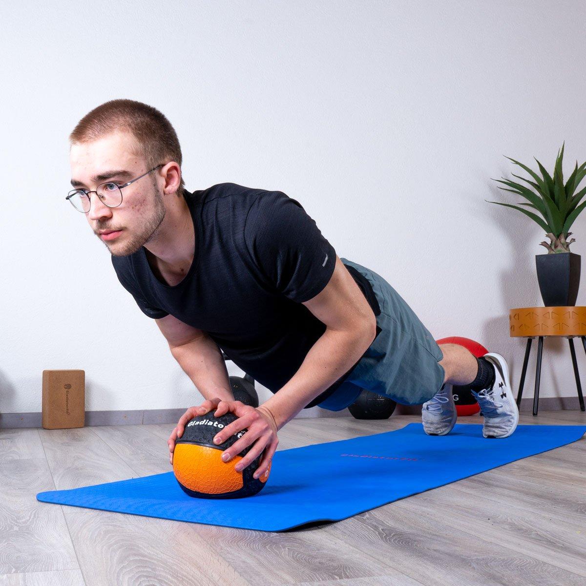 GladiatorFit  Ballastball Medizinball aus strapazierfähigem Gummi "Medicine Ball" 