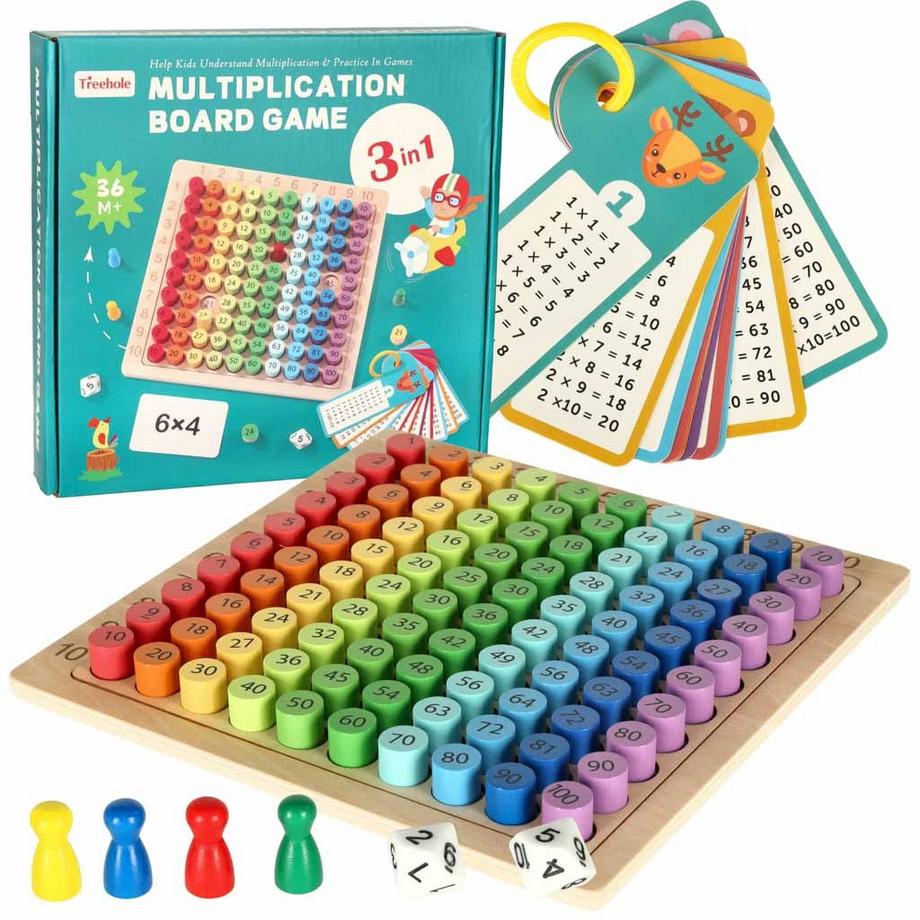 Jouet éducatif de table de multiplication en bois ko