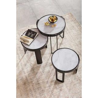 KARE Design Table basse Perelli noir (set de 3)  