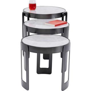 KARE Design Table basse Perelli noir (set de 3)  