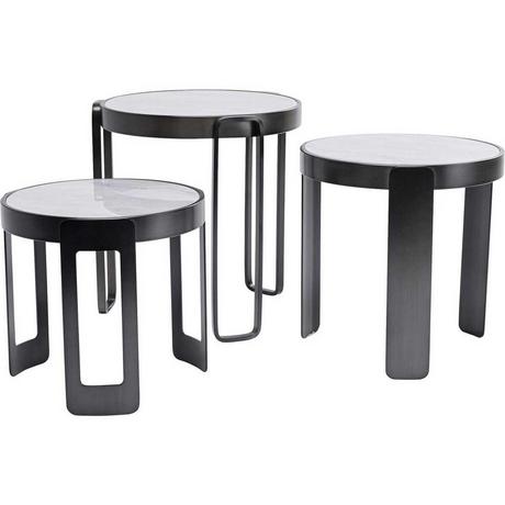 KARE Design Table basse Perelli noir (set de 3)  