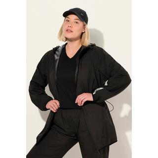 Ulla Popken  Veste de pluie imperméable, avec fermeture à glissière à double sens et pochette de rangement 