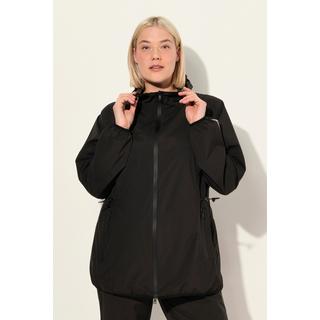 Ulla Popken  Veste de pluie imperméable, avec fermeture à glissière à double sens et pochette de rangement 