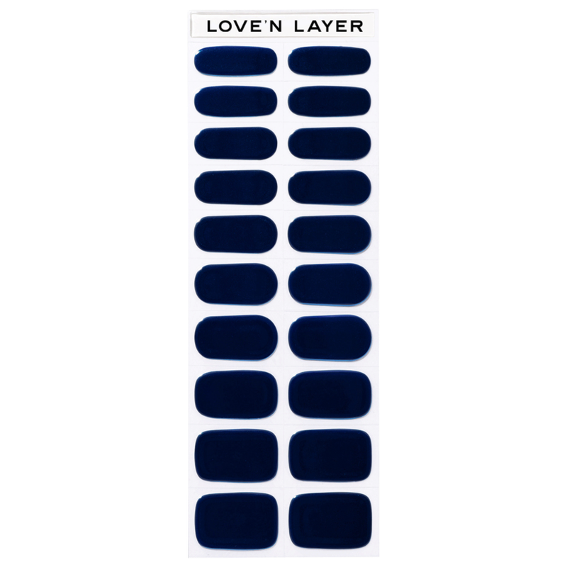 Lovenlayer  Autocollants pour ongles Solid Dark Sky Blue 