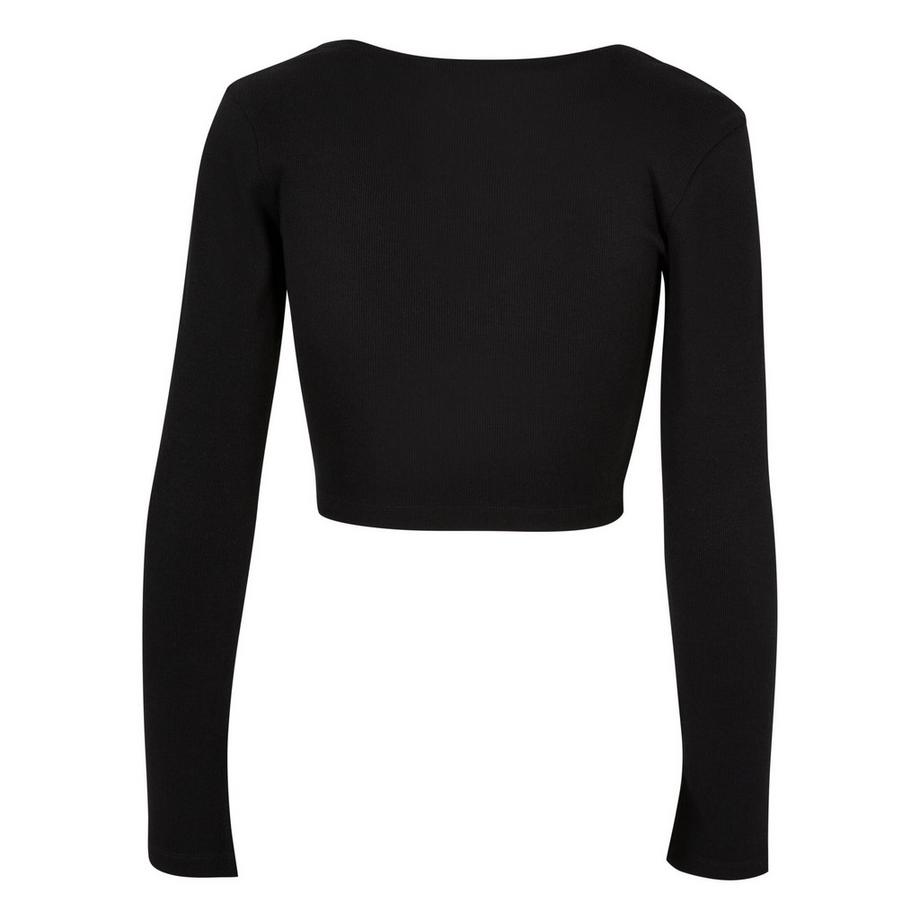 URBAN CLASSICS Crop Top Maniche Lunghe Corsage  