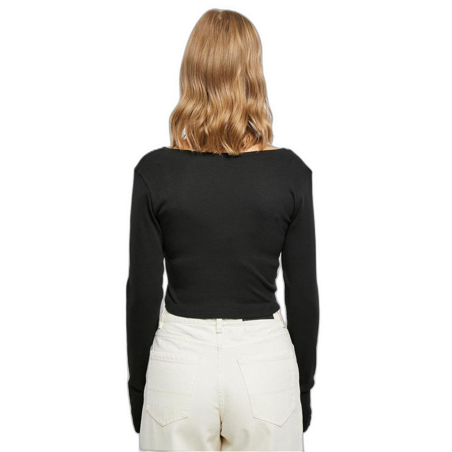 URBAN CLASSICS Crop Top Maniche Lunghe Corsage  