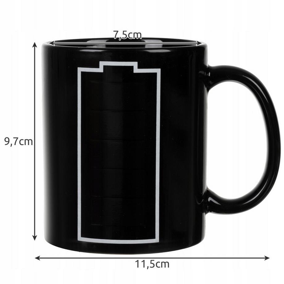 Ruhhy Tasse magique avec indicateur de pile - 330 ml  