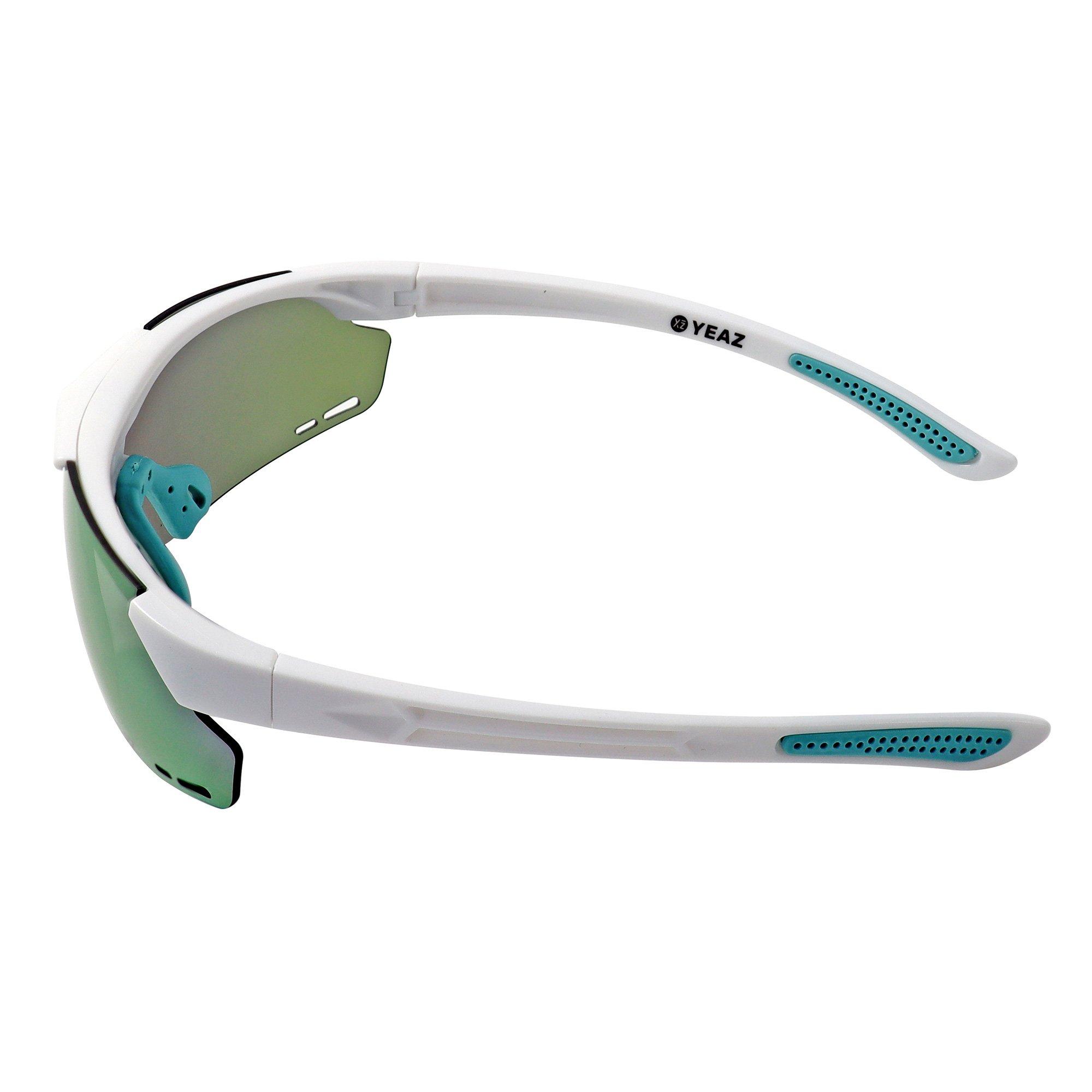 YEAZ  SUNUP Ensemble lunettes de soleil de sport magnétiques - blanc mat / Revo mauve 