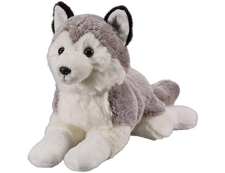 Image of Plüsch Husky liegend (25cm) Taubengrau