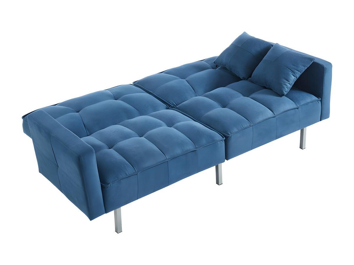 Vente-unique Divano letto 3 posti clicclac in Tessuto Blu MINEY  