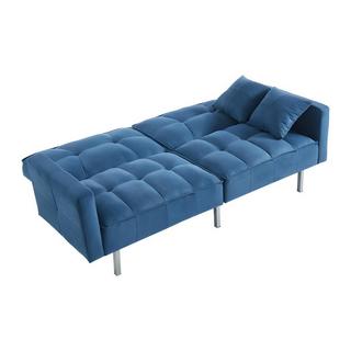 Vente-unique Schlafsofa Klappsofa 3Sitzer MINEY Stoff  