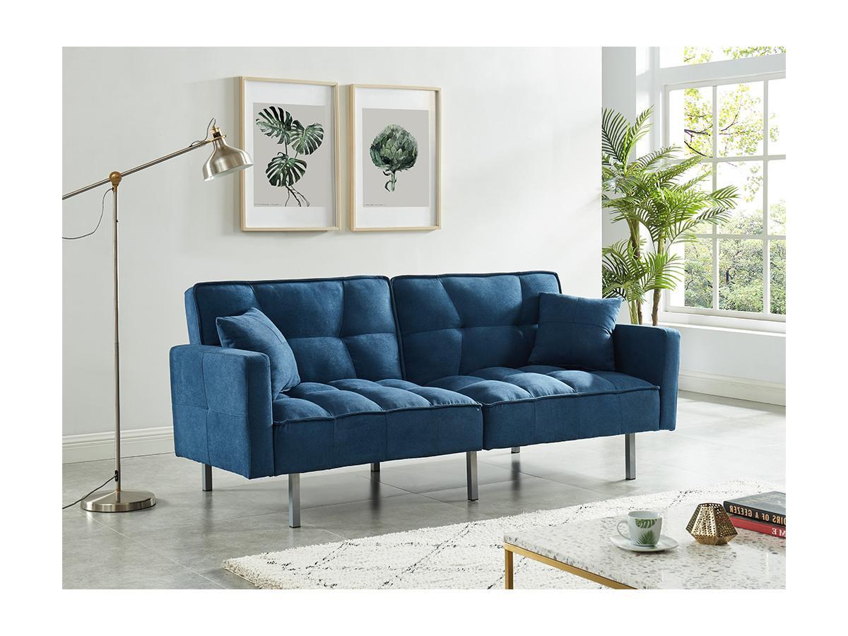 Vente-unique Schlafsofa Klappsofa 3Sitzer MINEY Stoff  