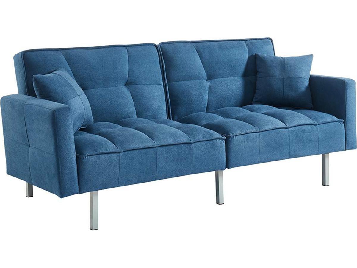 Vente-unique Schlafsofa Klappsofa 3Sitzer MINEY Stoff  