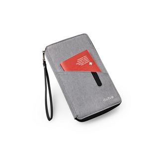 dufco by styro Reisemappe mit Powerbank 4000 mAh "Smart Organizers", grau mit dufco Logo, 14x24.2x2.8cm  