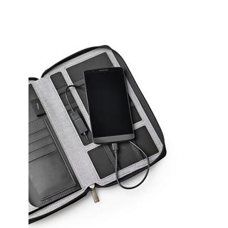 dufco by styro Portefeuille de voyage avec powerbank 4000 mAh "Smart Organizers", gris avec dufco logo, , 14x24.2x2.8cm  