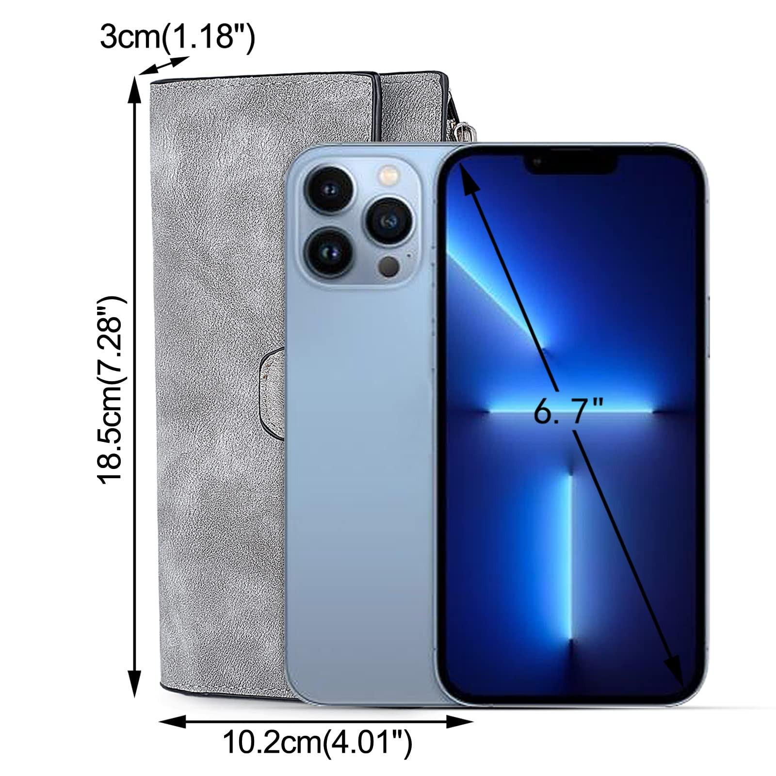 Only-bags.store RFID Blockierung Grosse Kapazität Vegan Leder Clutch Portemonnaie  