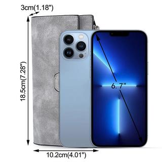 Only-bags.store RFID Blockierung Grosse Kapazität Vegan Leder Clutch Portemonnaie  