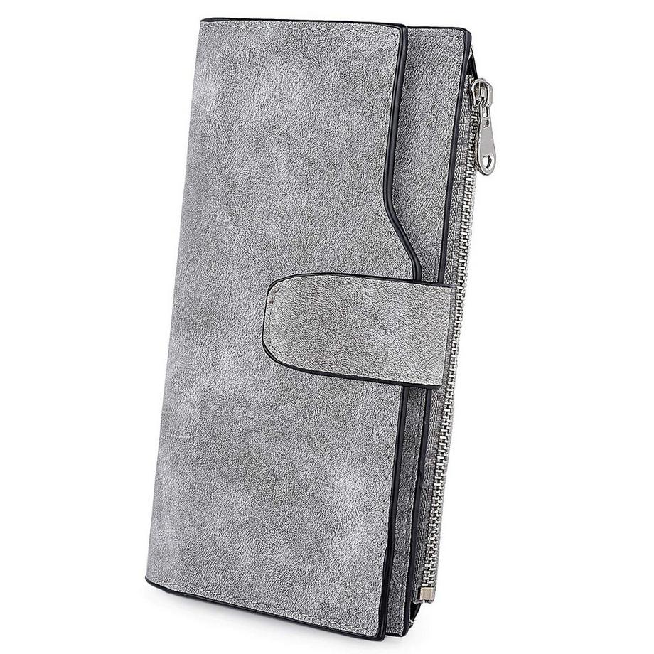 Brieftasche RFID-Blockierung Große Kapazität Vegan Leder Clutch Wallet 22 Card Slots Holder Organizer