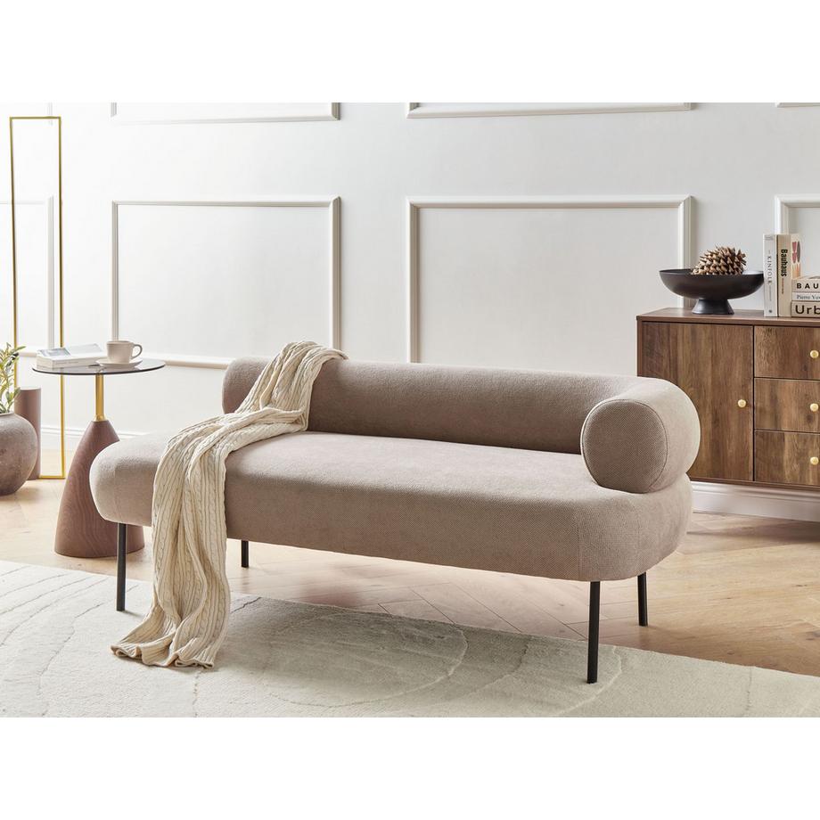 Beliani Chaise longue côté droit en Tissu Moderne MIRMANDE  