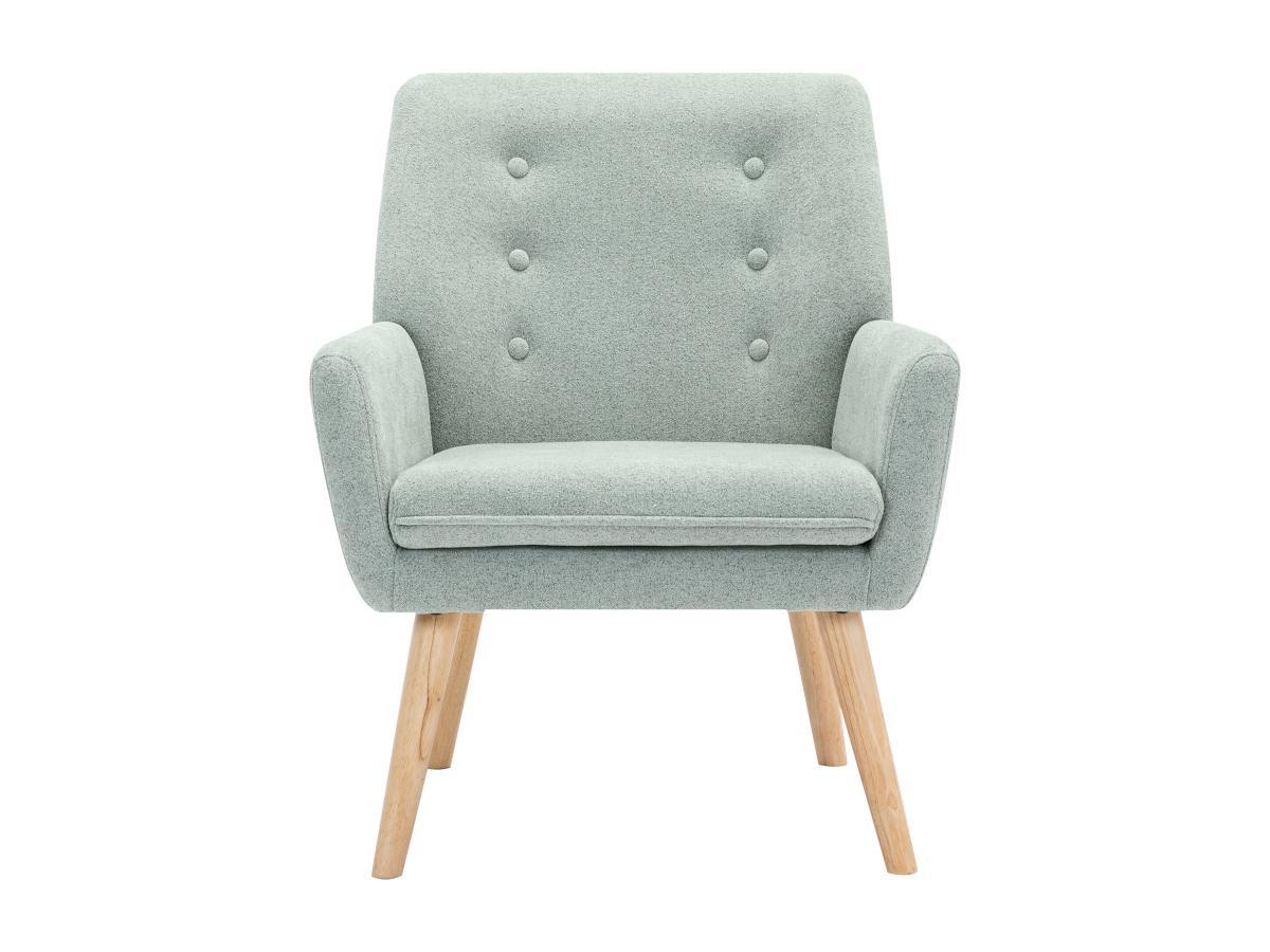 Vente-unique Fauteuil en tissu vert d'eau SERINO  