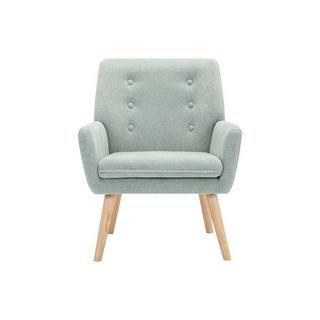 Vente-unique Fauteuil en tissu vert d'eau SERINO  