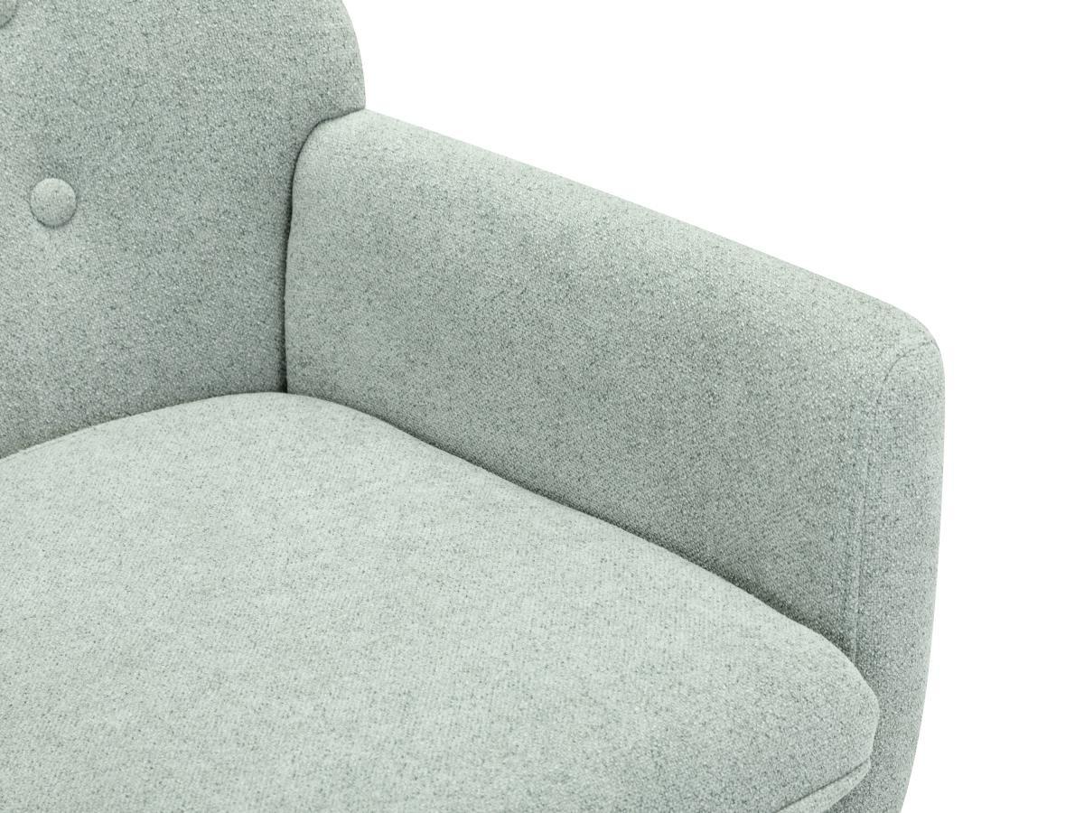 Vente-unique Fauteuil en tissu vert d'eau SERINO  